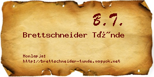 Brettschneider Tünde névjegykártya